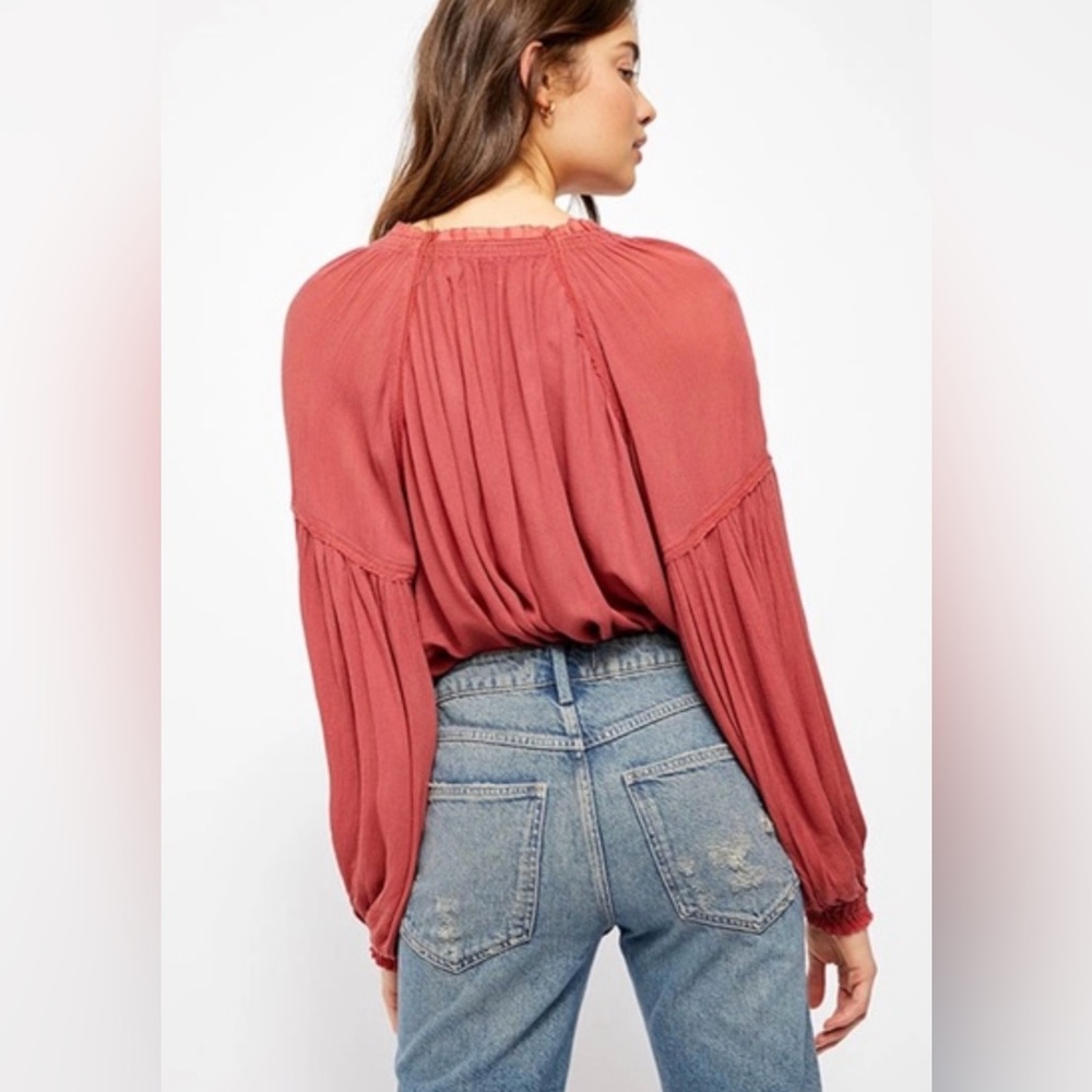 Free People | NWT Banda Long Sleeve Blouse - Picture 3 of 14